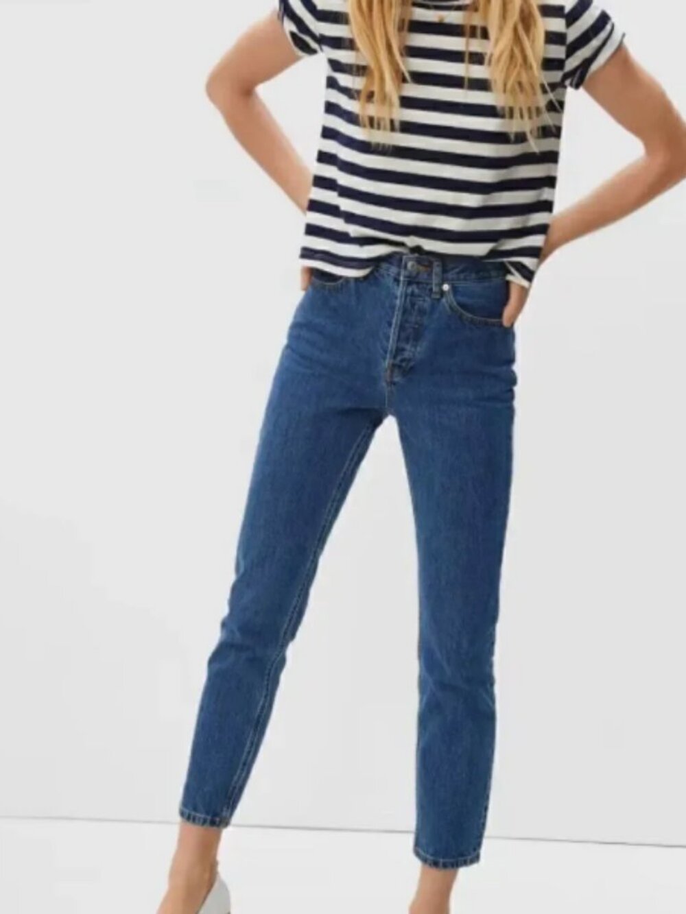 Everlane Mid Rise Ankle Dark Wash Jeans Size 26 #2655